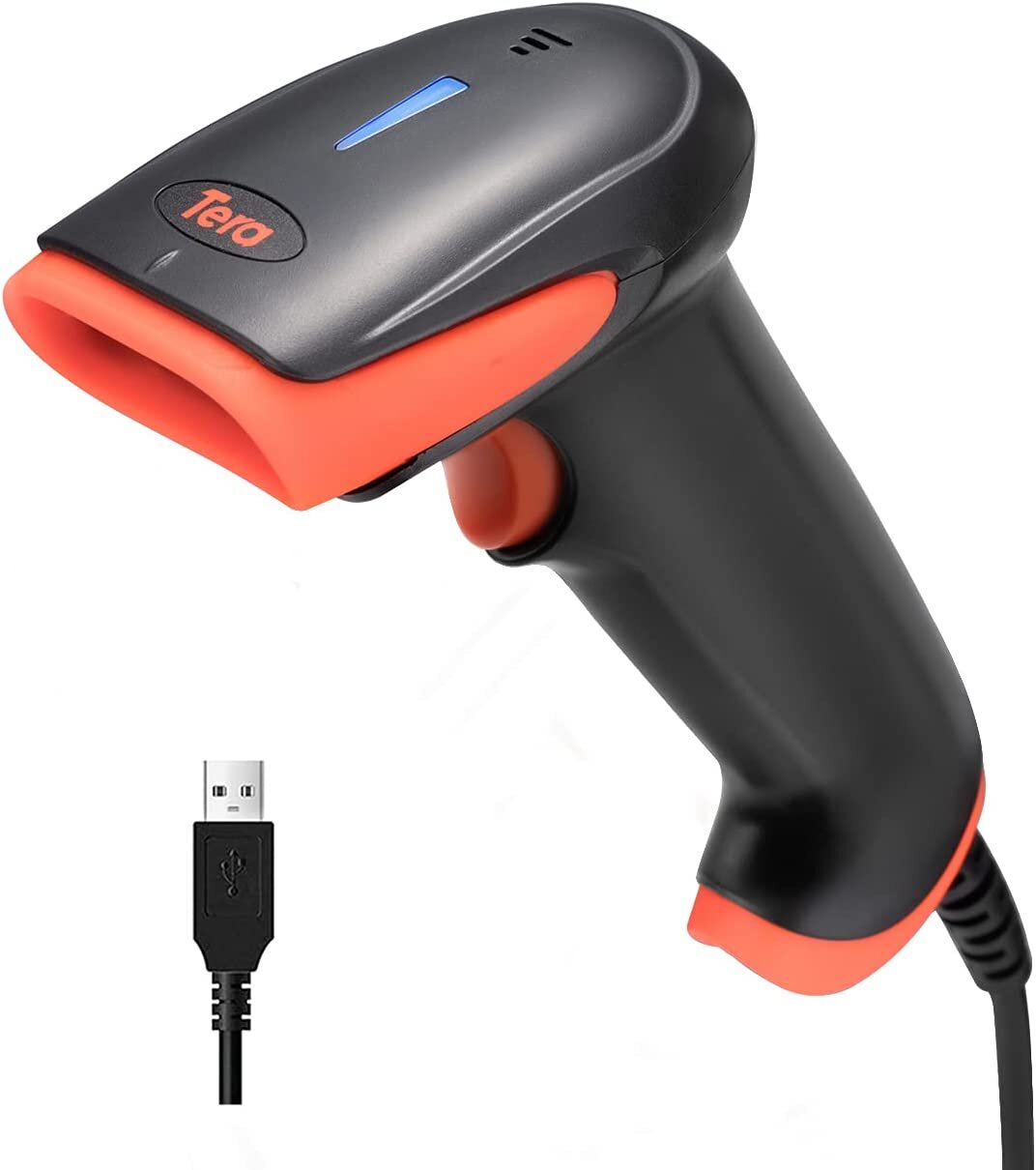 Tera Barcode Scanner 1D CCD Handlich Plug und Play Barcode-Leser SchnellerPräziser Modell 1500C