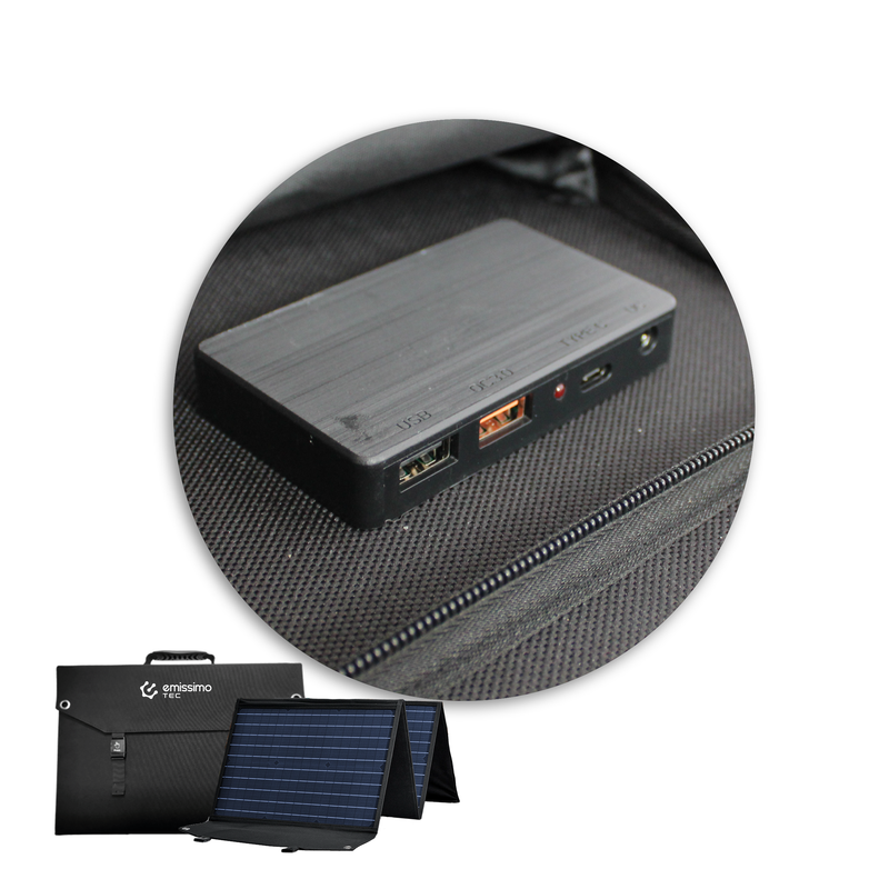 Faltbares Monokristalline Solarpanel 100W -  Hocheffizient & tragbar - 2xUSB / 1xUSB-C / 1xDC