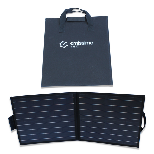 Faltbares Monokristalline Solarpanel 50W -  mit 2 x USB Ausgänge - Hocheffizient & tragbar