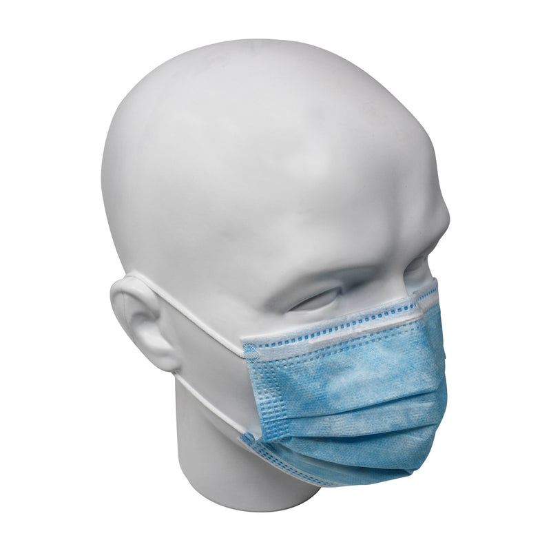 Stetecs OP Mundschutz Germany, Maske 3-lagig medizinischer Mundschutz EN 14683 (Typ II R) blau