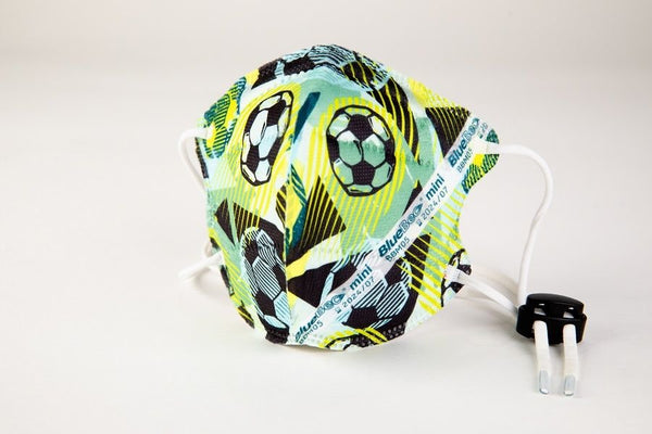 emissimo Mini Schutzmaske, XS für kleine, schmale Gesichter, Made in Germany 10er Box Fußball