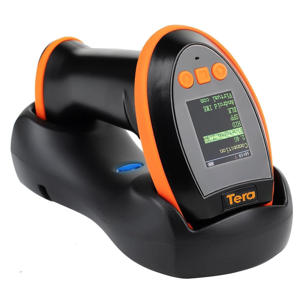 Tera 1D 2D QR Barcode-Scanner Einstellungsbildschirm & Tastenfeld Bluetooth 2.4GHz USB HW0009