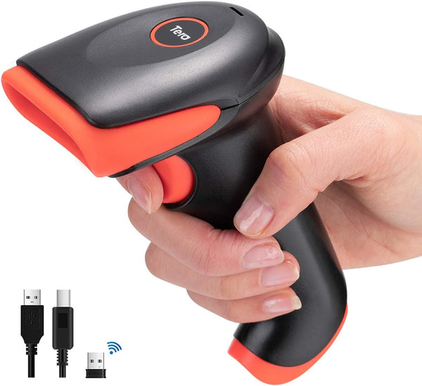 Tera Pro Bluetooth Barcode Scanner QR Code 2.4GHz Wireless USB Connected HW0002-O