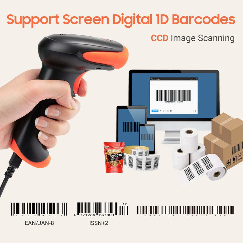 Tera Pro Barcode-Scanner USB Handheld CD Barcode,1D 2500 C