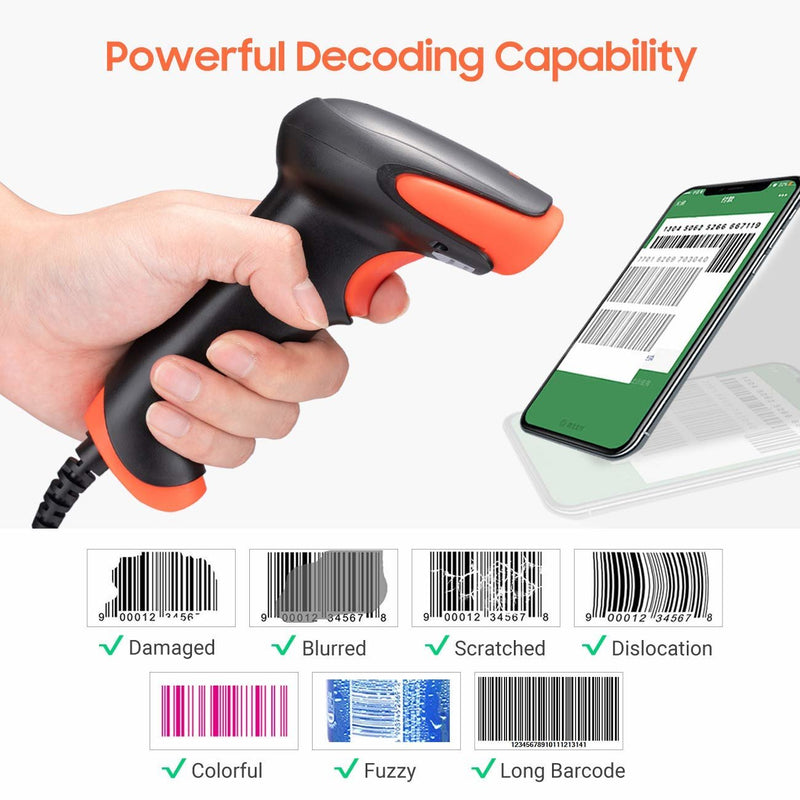 Tera Pro Barcode-Scanner USB Handheld CD Barcode,1D 2500 C