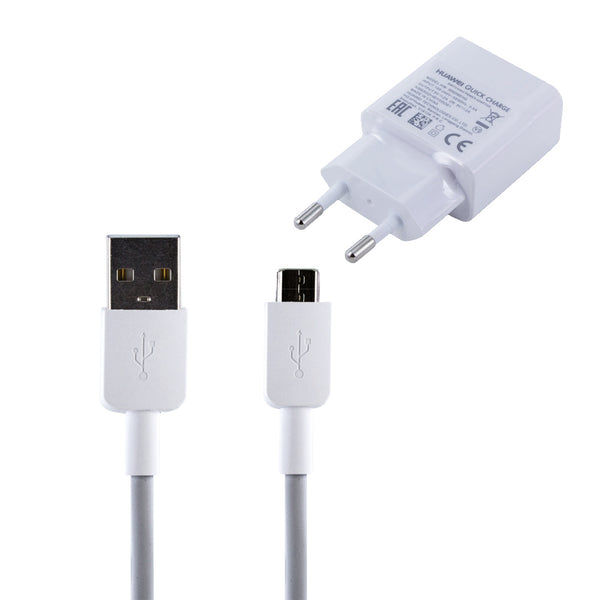 Huawei - AP32 - Cargador Rápido + Cable de Datos Micro USB - Blanco
