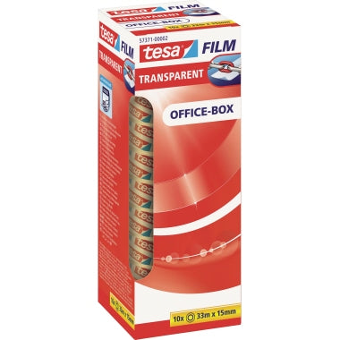 Película adhesiva tesa® Caja de oficina transparente tesafilm® 15 mm x 33 m (ancho x largo) no