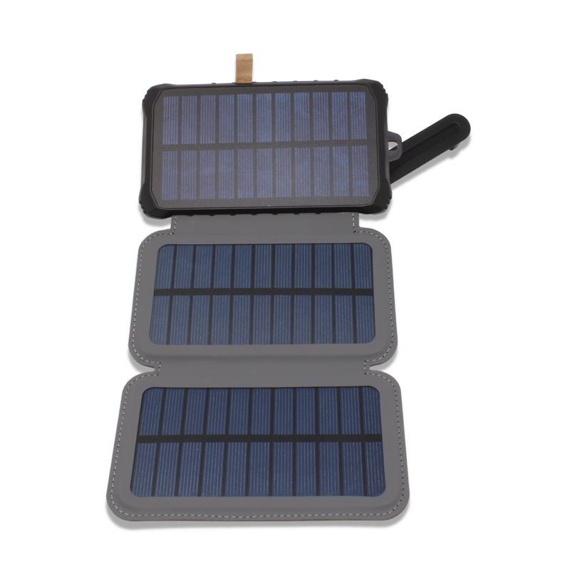 Generador de manivela de mano resistente al agua con energía Solar portátil, cargador de dínamo, banco de energía con linterna LED de 3 vatios