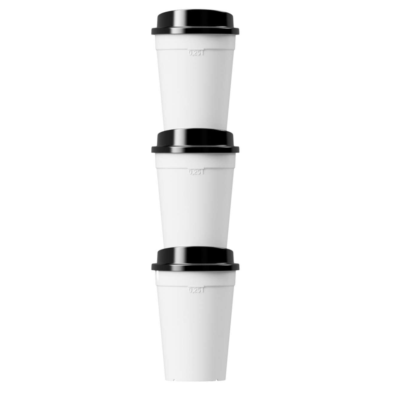 emissimo Coffee to go Mehrweg Becher weiß 0,25l - 320ml