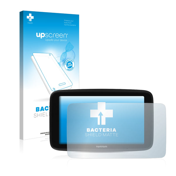 upscreen Bacteria Shield Matte Premium Protector de pantalla antibacteriano para TomTom Go