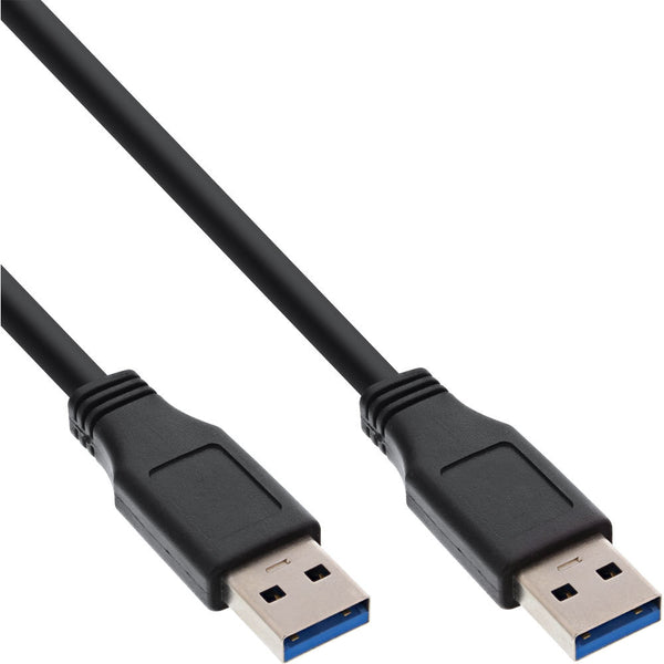 Cable USB 3.0 InLine®, A a A, negro, 1 m
