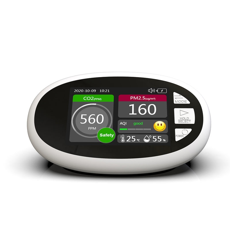 Medidor de CO2 emissimo, monitor de CO2 CO-20 de sobremesa con batería incluida