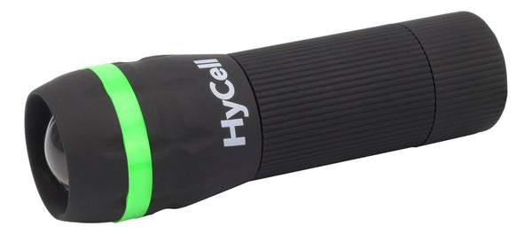 HyCell Mini LED Taschenlampe zoombar & fokussierbar inkl. AAA Batterien - Handliche LED