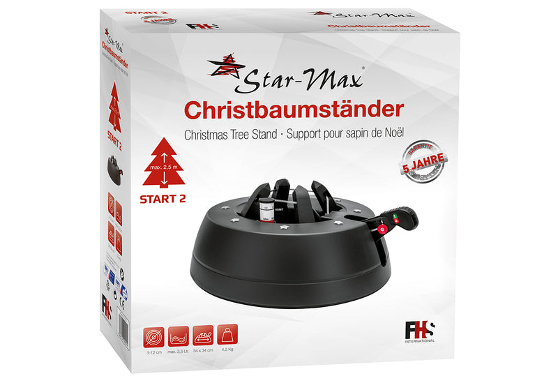 Star-Max Christbaumständer mit Einseiltechnik, Fußhebel, Start 2 Modell 2022, 2,5m max.