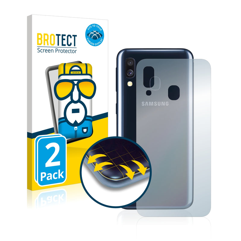 2x BROTECT Flex Full-Cover Displayschutzfolie für Samsung Galaxy A40