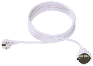 Bachmann 5m Schuko H05VVF 3G 1.50mm² 5m Cable de alimentación blanco