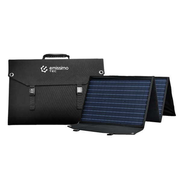 Panel Solar Monocristalino Plegable 100W - Altamente Eficiente y Portátil - 2xUSB / 1xUSB-C / 1xDC