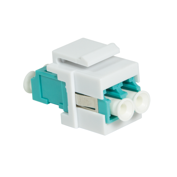 LogiLink Professional Keystone Modular Connector LC-Duplex Multimode, aqua/white