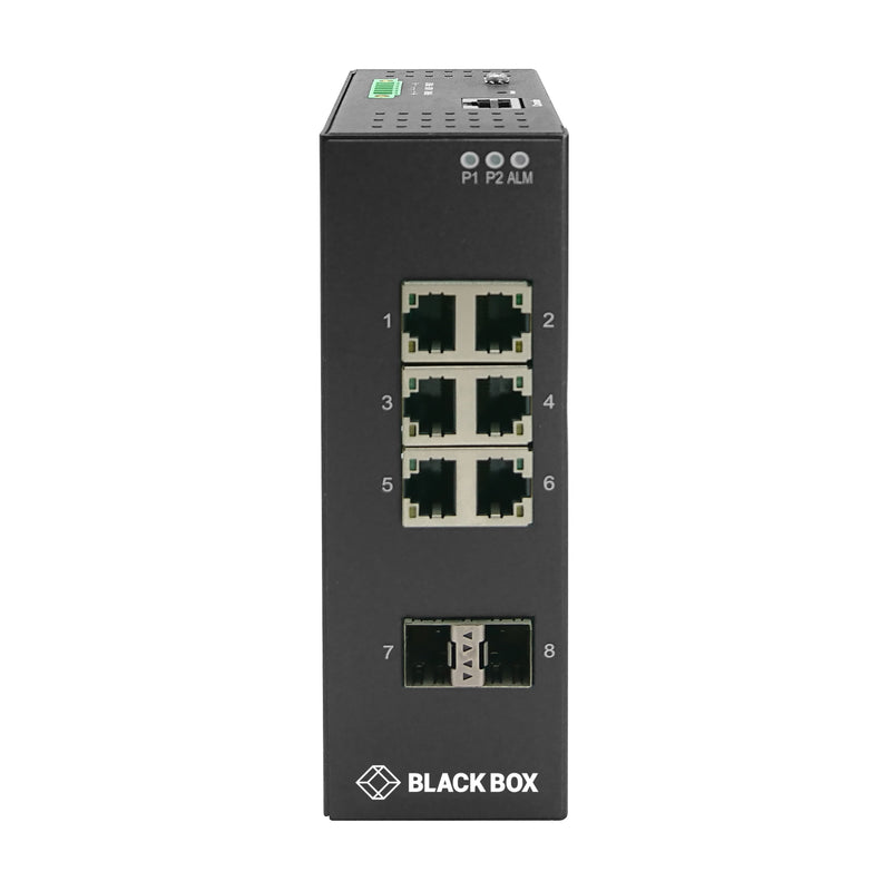 Black Box Industrial Gigabit Ethernet Managed L2+ Switch - Extreme Temperature - INDRy