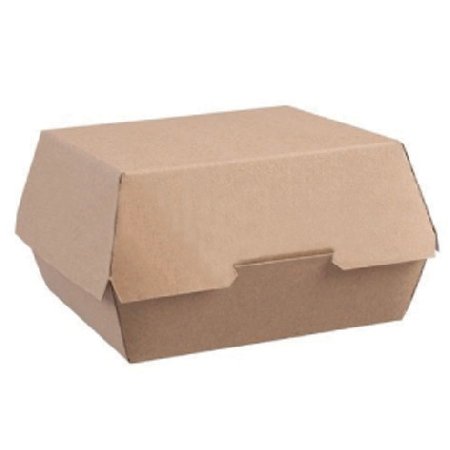 Kraft Burger Box, cajas para hamburguesas, hamburguesas, sándwiches calientes 118 x 115 mm h 79 mm - 50 piezas