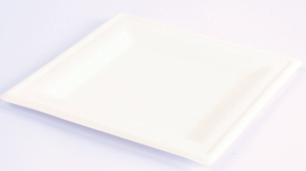 Quadratischer Teller, kompostierbar - Maße: 20 x 20 cm 50 Stück