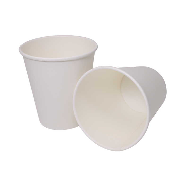 Vasos de papel blanco compostable - Capacidad: 355 ml (12 oz) - 50 piezas