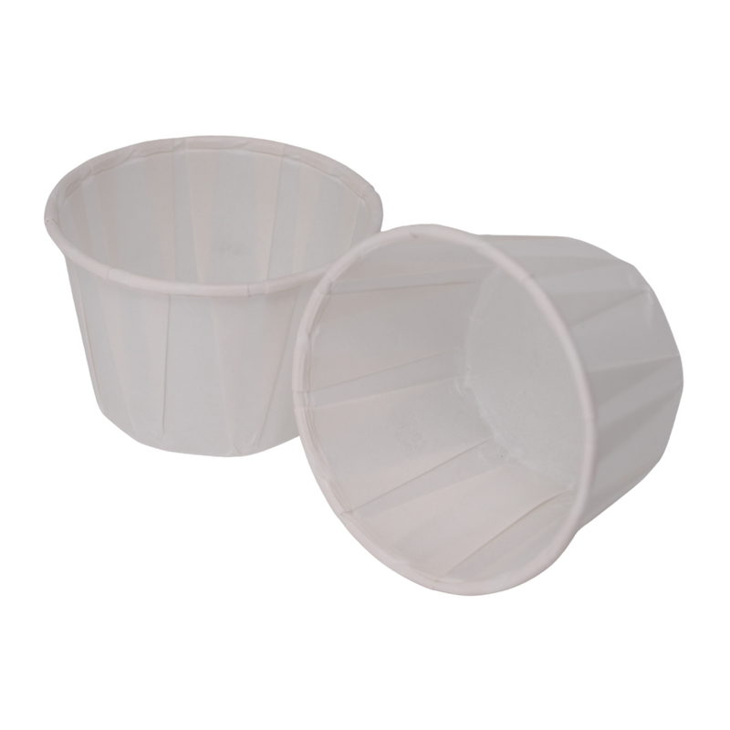 Vasos de papel blanco, compostable - capacidad: 22 ml - 250 piezas