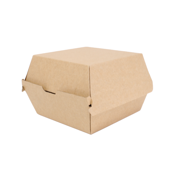 Kraft Burger Box, cajas de hamburguesas, hamburguesas, bocadillos calientes 10,5x10,2x8,3cm - 50 piezas