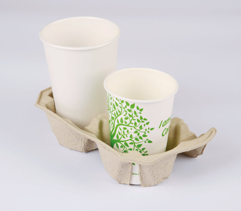 Vasos de papel blanco compostable - Capacidad: 118 ml (4 oz) - 50 piezas