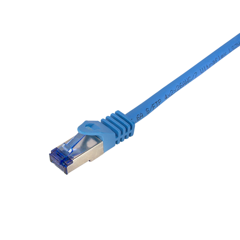 LogiLink Professional Patchkabel Ultraflex, Cat.6A, S/FTP, blau, 0,5 m