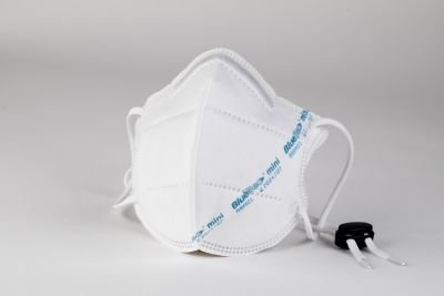 emissimo mini máscara protectora, XS para caras pequeñas y estrechas, Made in Germany caja de 10 blanco