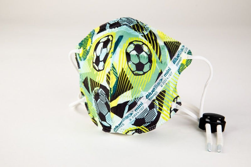 emissimo mini máscara protectora, XS para caras pequeñas y estrechas, Made in Germany caja de 10 balones de fútbol