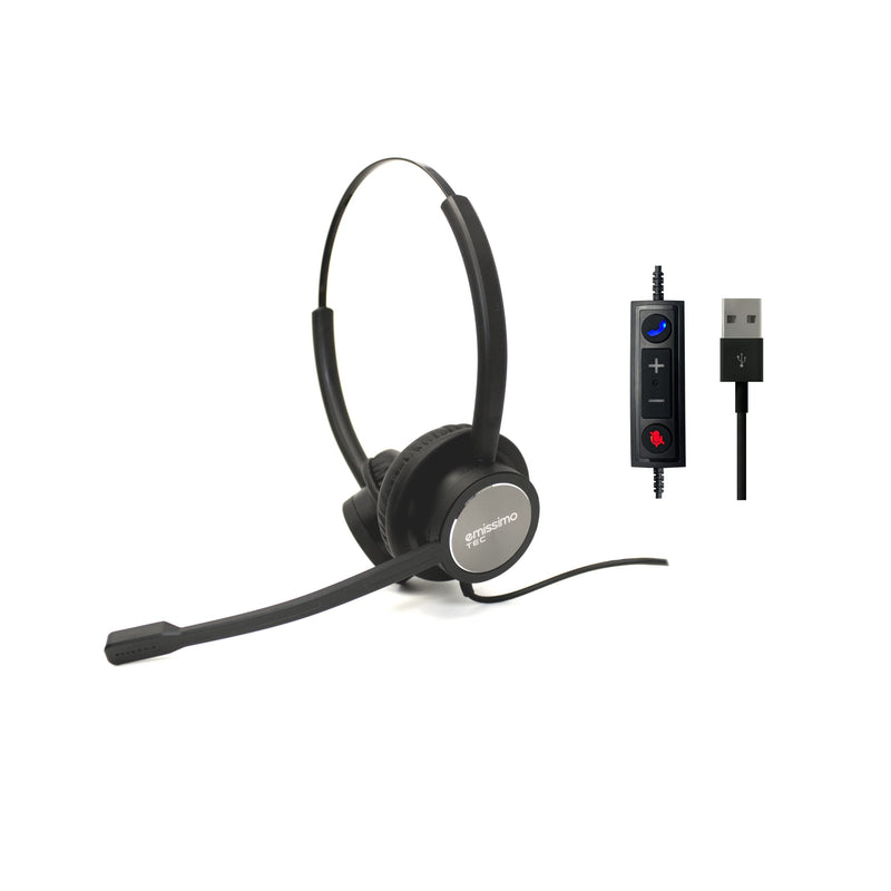 Emissimo Tec LF22 - Auricular con micrófono con filtro de ruido inteligente para conversaciones sin interferencias