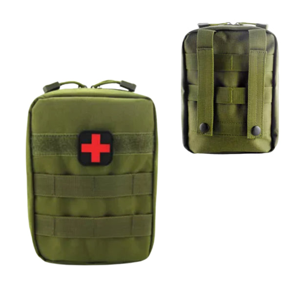 Military IFAK1 Trauma Kit Primeros Auxilios incluye Pouche Molle Tactical Medical Green (8 piezas)