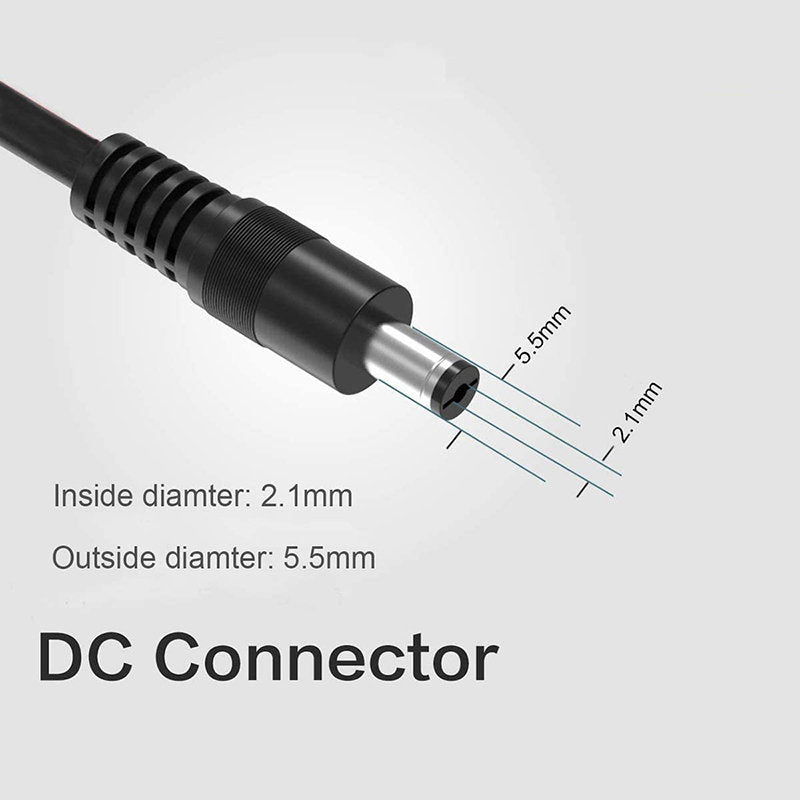 Conector DC - Y cable de distribución para panel solar 1x enchufe a 2x enchufe 5,5 mm x 2,1 mm