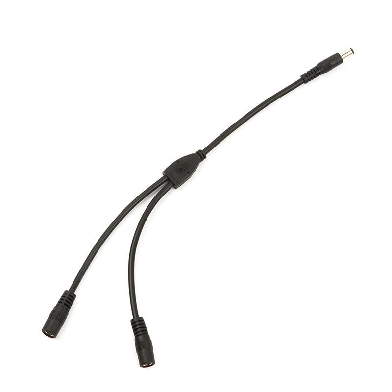 Conector DC - Y cable de distribución para panel solar 1x enchufe a 2x enchufe 5,5 mm x 2,1 mm