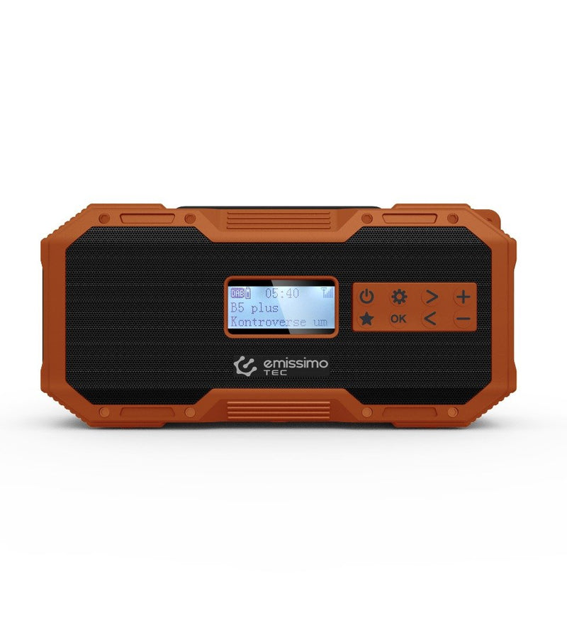 Patagonia DAB+ Outdoor-Radio Kurbelradio Solar-Radio, Radio: DAB+ / FM, Akku mit Kurbelaufladung, USB-Aufladung, Mini-USB-Anschluss, Kopfhöreranschluss, Taschenlampe, SOS-Alarm, LC-Display