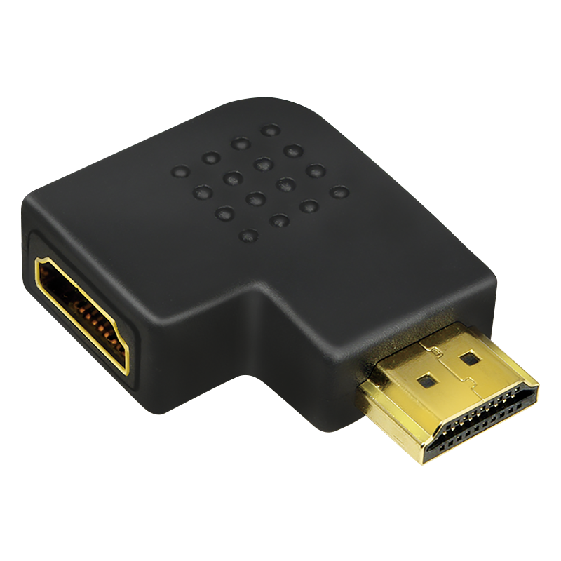 LogiLink HDMI Adapter, A-Stecker auf A-Buchse, flach gewinkelt, 4K/30