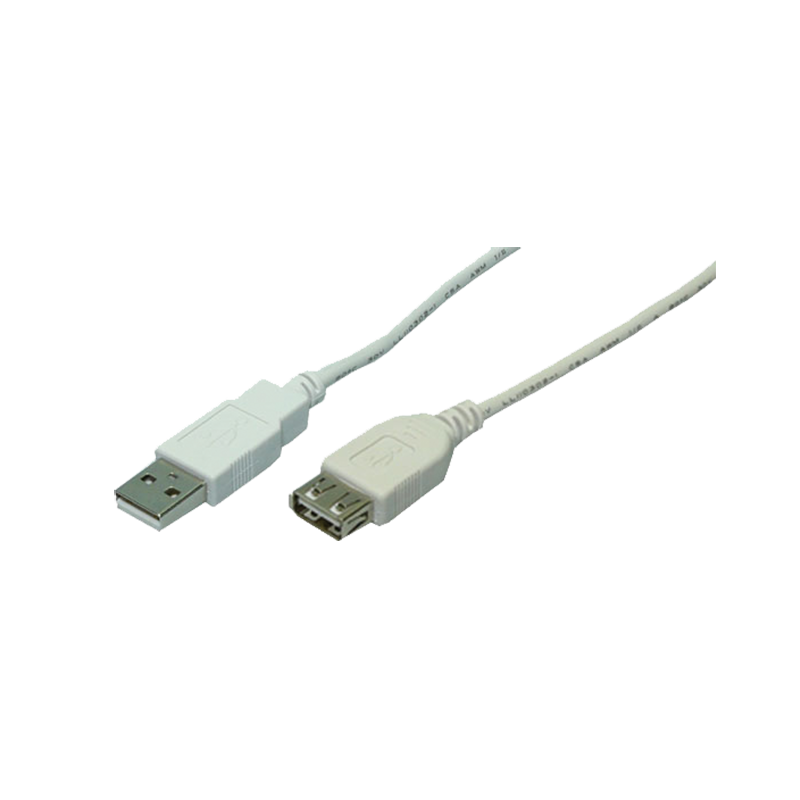 LogiLink Kabel USB 2.0 Verlängerung A Stecker -> A Buchse, grau, 5m