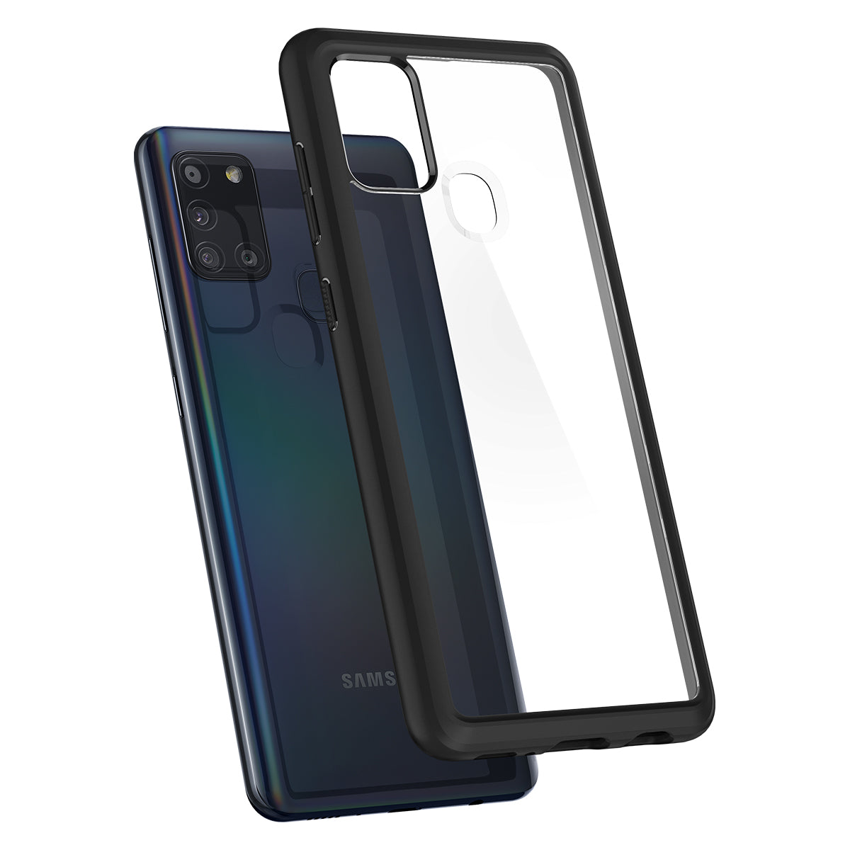 Ultra Hybrid Hülle Kompatibel mit Samsung Galaxy A21s -Schwarz