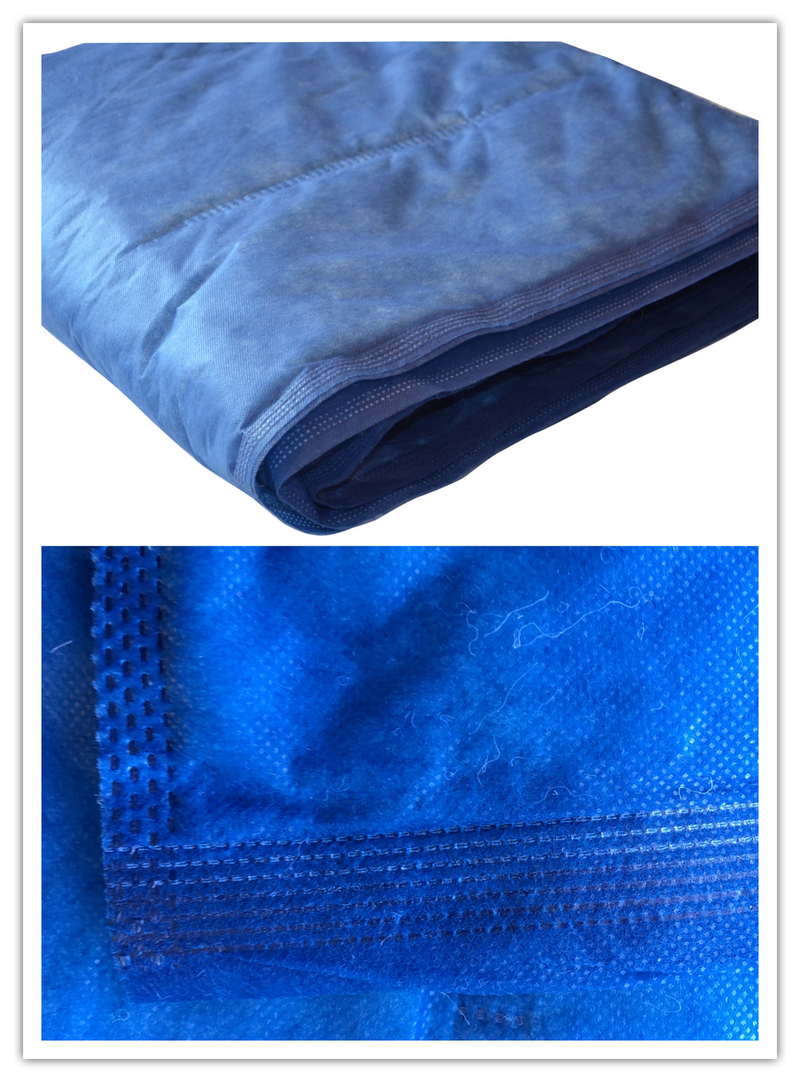 Manta desechable, manta desechable, manta de ambulancia, 150 x 210 cm, azul, en bolsa de plástico, protección civil XL