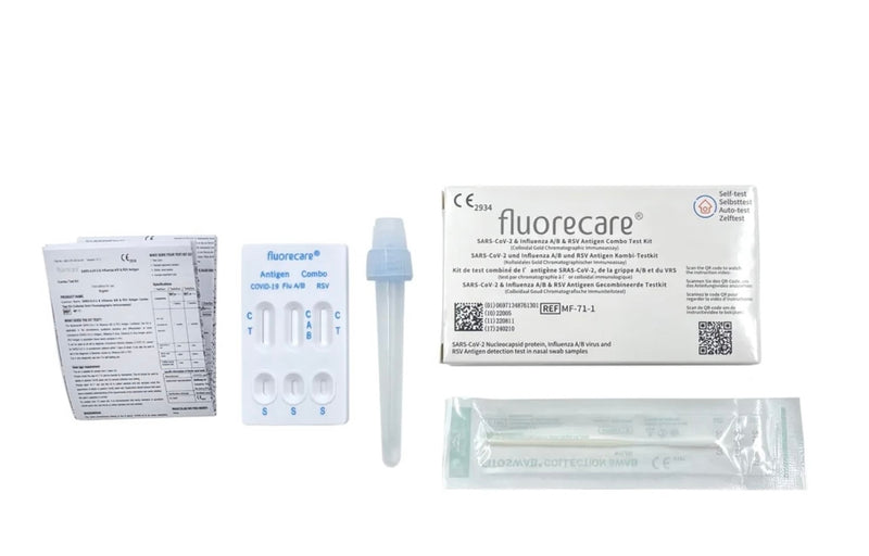 fluorecare SARS-CoV-2, Influenza A/B & RSV Combo-Schnelltest 1er