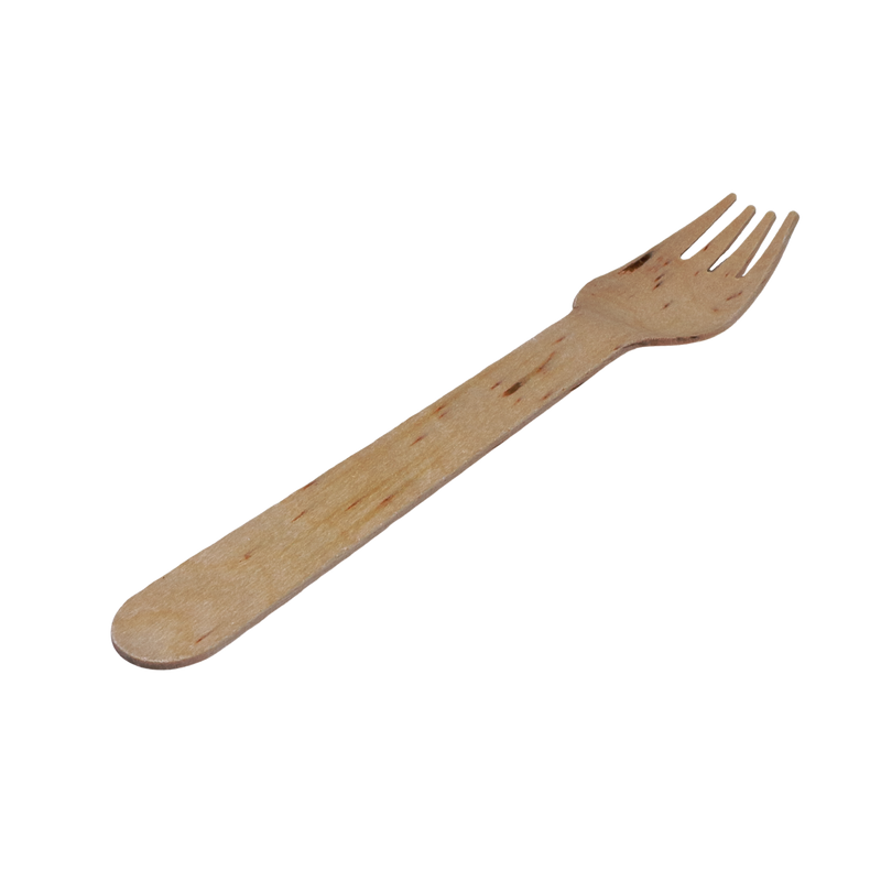 Tenedor de madera 165mm - Embalaje: 100 uds en pack