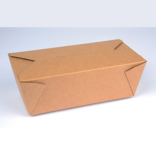 40 x envases para llevar cartón revestido marrón biodegradable 200x140x90mm 3148ml