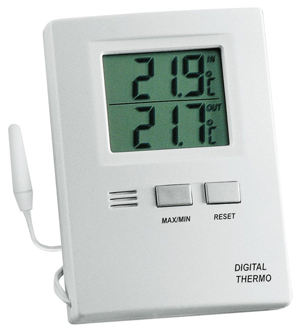 Rango de medición del termómetro ext.-50 b.70 grados C/in.-10 b.60 grados C H85xW60xD15mm Ku.