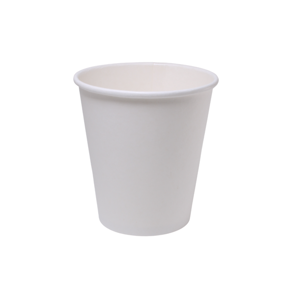 Vasos de papel blanco compostable - capacidad: 177 ml (6 oz) - 50 piezas